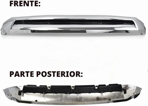 Vista 2 de Moldura de rejilla cromada del capó superior del capó delantero compatible con Tundra 2014-2021