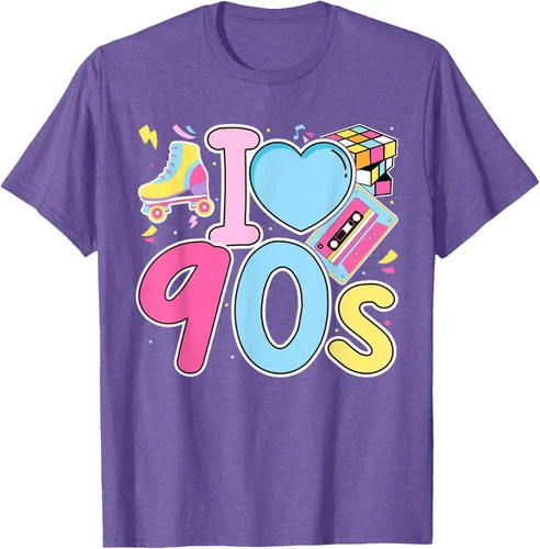 Vista 12 de I Love 90's Retro Style Nostalgia Vibe Funny 1990's Party T-Shirt Negro