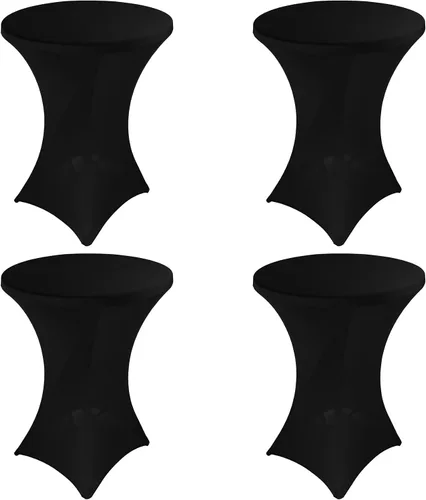 Vista 18 de Paquete de 4 manteles de elastano para mesa de cóctel de 32 x 43 pulgadas, manteles cuadrados elásticos de esquinas cuadradas, mantel redondo