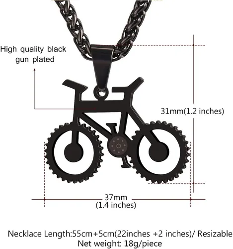 Vista 4 de U7 Punk Necklaces Stainless Steel 18K Gold Plated Large Hip Hop DaggerKnifeSwordSteampunk GearLarge Razor Blade Pendant Necklace for Men Women