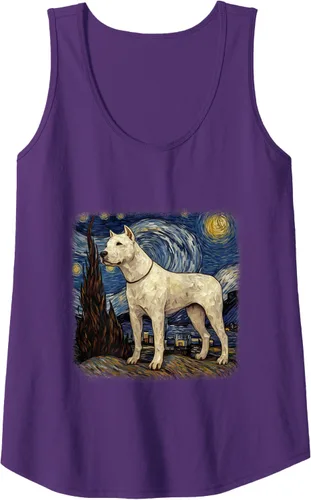Vista 11 de Van gogh Dogo Argentino in starry night Tank Top