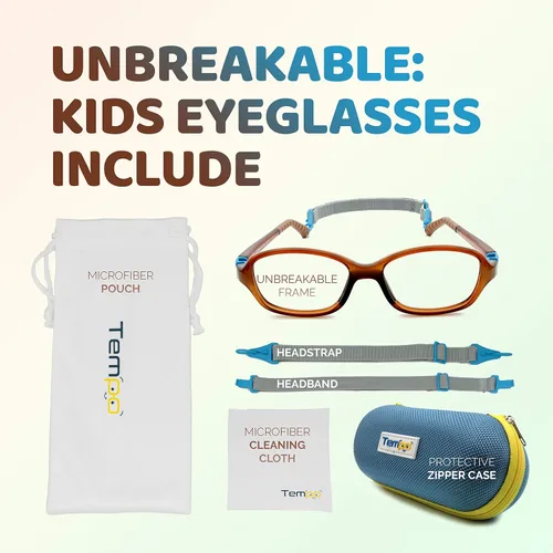 Vista 6 de Tempo: Gafas irrompibles para niños - Gafas de moda flexibles para niños - 3006