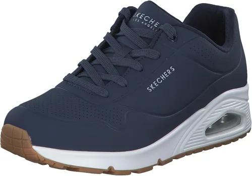Vista 8 de Skechers Tenis UNO Stand on Air para mujer Tenis casuales, plantilla de espuma viscoelástica refrigerada por aire, amortiguación visible de Rojo