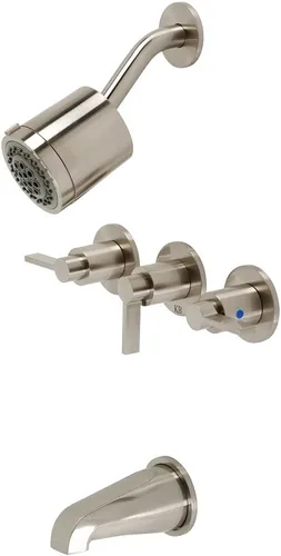 Vista 10 de Kingston KBX8133NDL - Grifo para bañera y ducha, latón antiguo