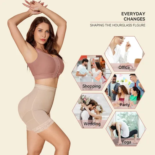 Vista 6 de SHAPSHE Fajas moldeadoras para mujer con control de abdomen pantalones cortos para levantar glúteos ropa interior de compresión