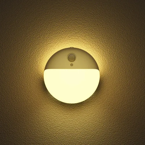 Vista 14 de YUNLEX Paquete de 2 luces nocturnas a batería, luces de inodoro, luz de sensor de movimiento pequeño de 2.6 pulgadas, luces adhesivas, 3 modos