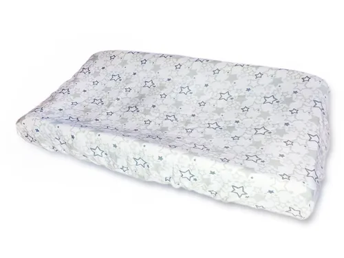 Vista 4 de Funda para cambiador de muselina de algodón más suave, azul pastel y brillo de estrellas de ley