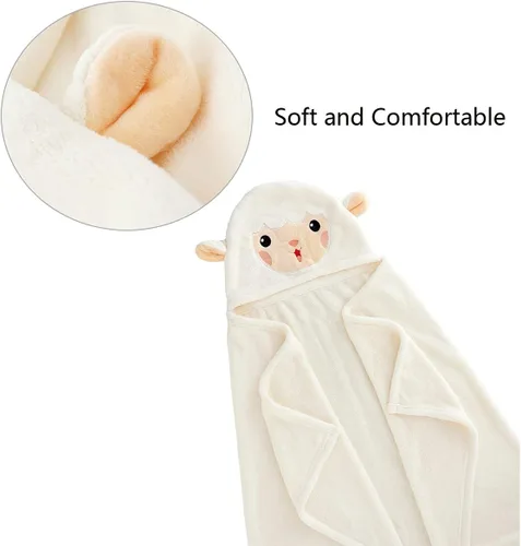 Vista 3 de YEBON Toalla con capucha para niños, toalla de baño suave y absorbente con bonito diseño de rana para bebés, niños pequeños, regalo perfecto
