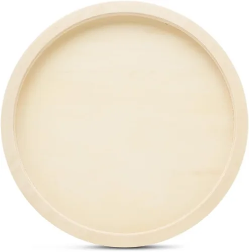 Vista 10 de Panel circular de madera de 8-3/16 pulgadas de diámetro, paquete de 1 tablero de lienzo redondo, bandejas de madera sin terminar para manualidades