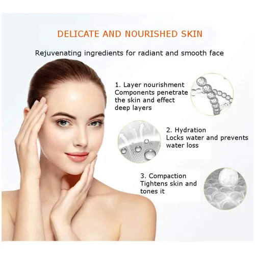 Vista 5 de DISAAR Beauty Crema de colágeno para frente y cuello, líneas de sonrisa, arrugas, manchas faciales, piel seca, músculos débiles para mejorar tu