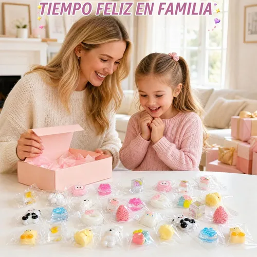 Vista 8 de Paquete de 30 juguetes esponjosos, juguetes sensoriales para aliviar el estrés para niños y adultos, mini animales, frutas, patas, gatos, juguetes