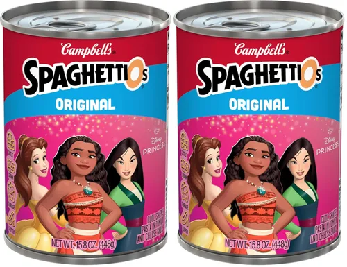 Vista 22 de SpaghettiOs Pasta enlatada con albóndigas A to Z's, lata de 15.6 onzas