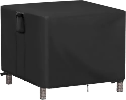Vista 10 de Funda pequeña para mesa auxiliar de exterior, cubierta de mesa auxiliar de patio de 17 pulgadas para exteriores, funda impermeable para muebles
