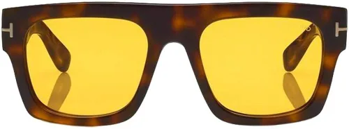 Vista 2 de Tom Ford FAUSTO FT 0711 HavanaBrown 5320145 - Gafas de sol unisex, Shiny Havana Lentes amarillas vintage
