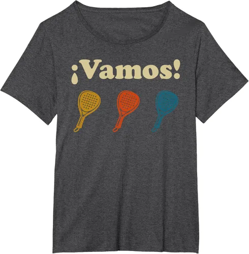 Vista 22 de Camiseta Vamos Padel Player Sport en Español Retro Hombre