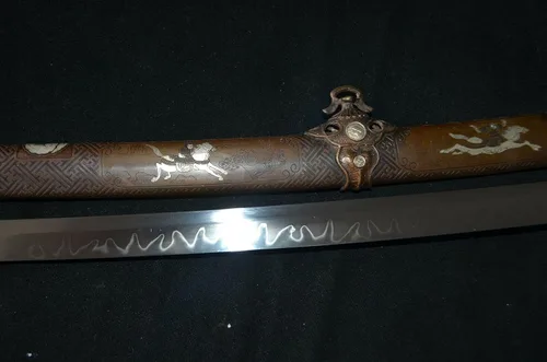 Vista 9 de Espada samurái japonesa coleccionable hecha a mano con espiga completa Katana
