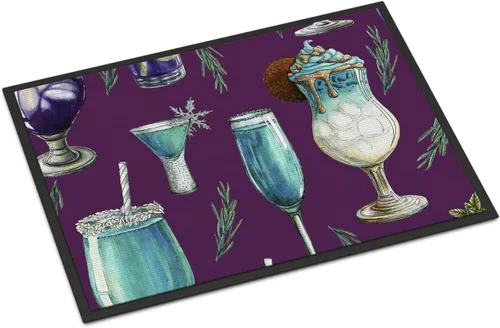 Vista 10 de Caroline's Treasures BB5203MAT - Felpudo azul para puerta delantera, 18 x 27 pulgadas, para interiores y exteriores, para entrada, antideslizante