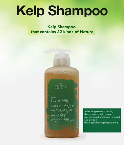 Vista 2 de [ChungMiJung] Kelp Champú para cuero cabelludo pequeño para la caspa, 16.9 fl oz, orgánico 18 ingredientes de la naturaleza para pieles sensibles
