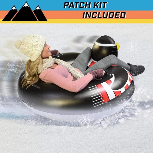 Vista 2 de GoFloats Winter Snow Tubes - Choose from Unicorn, Disney's Frozen, Ice Dragon, Polar Bear, Penguin, Flamingo - Inflatable Sled for Kids and Adults