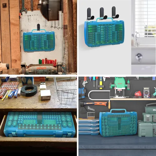 Vista 7 de ALCYON Estuche Organizador de Almacenamiento de Baterías de Gran Capacidad para 269 Baterías con Probador, Contenedor Portabaterías de Doble Cara