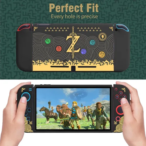 Vista 3 de Diseñada para Nintendo Switch OLED Funda Switch OLED TPU para niñas y niños, linda carcasa protectora Kawaii compatible con Nintendo Switch OLED