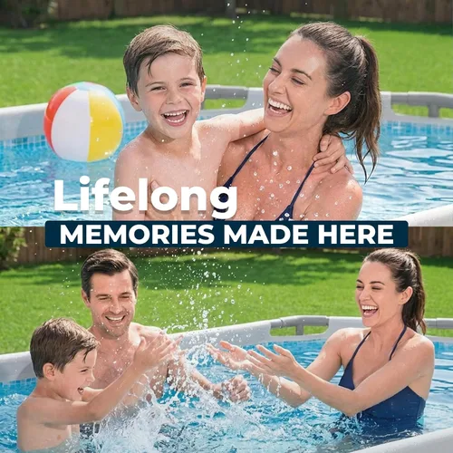 Vista 9 de Bestway Steel Pro MAX - Juego de piscina sobre el suelo (10 pies x 6 pies 7 pulgadas x 33 pulgadas), incluye bomba de filtro de 330 galones por