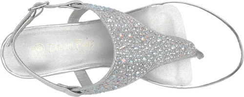 Vista 5 de DREAM PAIRS Sandalias Aditi de vestir de cuña baja para mujer.