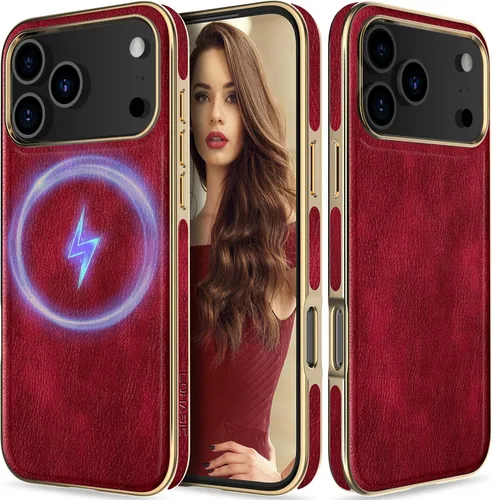 Vista 30 de LOHASIC Funda de piel de lujo para iPhone 18 Pro Max/iPhone 17 Pro Max Beige