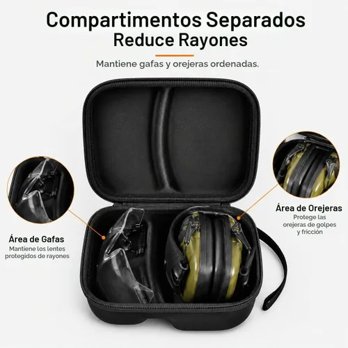 Vista 4 de GWCASE Funda compatible con las orejeras electrónicas delgadas de Walker's Razor, soporte de almacenamiento para Howard Leight, para orejeras
