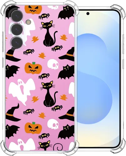Vista 9 de Funda transparente de Halloween para Google 6a, con patrón de fantasma, funda protectora de TPU suave, delgada, a prueba de golpes, para niños