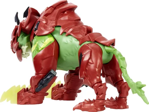 Vista 4 de Masters of the Universe Figura de acción de gato de batalla con movimiento de ataque de poder y silla de montar, personaje de juguete coleccionable