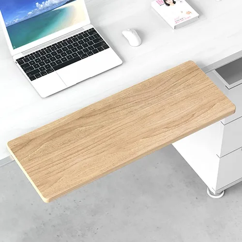 Vista 9 de Bandeja para teclado, extensión de escritorio, estante de cajón para teclado, bandeja de plataforma para teclado de computadora, instalación sin