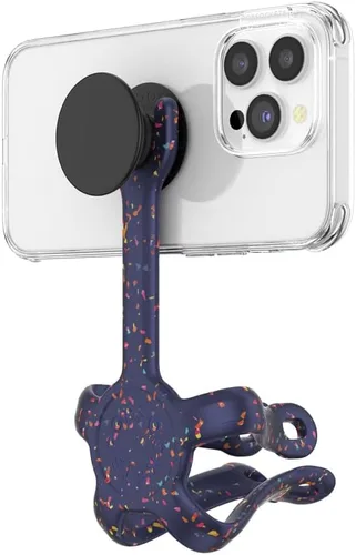 Vista 11 de PopSockets Soporte y soporte flexible para teléfono, soporte de trípode para teléfono, soporte universal para dispositivo - negro pequeño