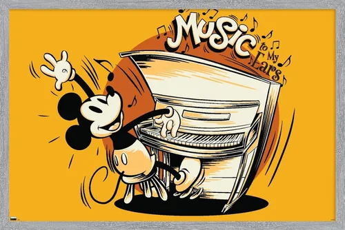 Vista 11 de Trends International Disney Mickey Mouse - Póster musical de pared, 34 pulgadas de largo x 22.4 W, versión premium sin marco