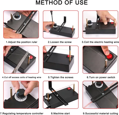 Vista 5 de Máquina cortadora de cinta caliente para uso en el hogar, herramienta de corte manual de bricolaje para manualidades