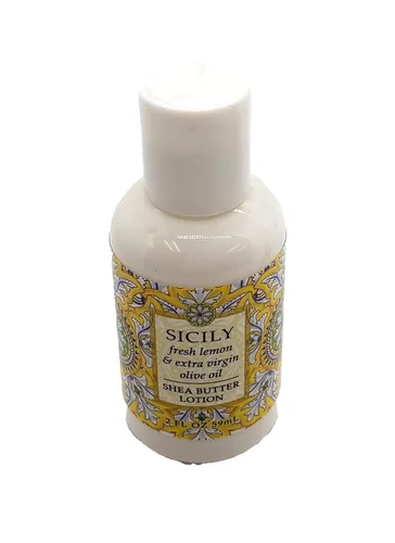 Vista 2 de Greenwich Bay Trading Company Destination Collection Bundle: Sicily - Mini bloque de jabón envuelto de 2 onzas + mini loción de manteca de karité