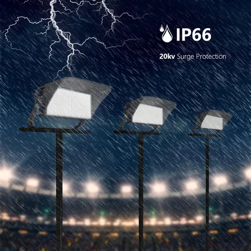 Vista 6 de Luz de inundación del estadio de 650W LED, 975000 lúmenes deportes al aire libre luz 277-480V IP66 impermeable 5000K luz diurna 0-10V atenuación