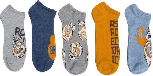 Vista 3 de STAR WARS Men's 5 Pack No Show Socks