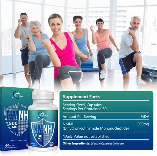 Vista 6 de NMNH 500mg por porción (mononucleótido de dihidronicinamida), NAD orgánico puro, más eficaz que NMN para antienvejecimiento, energía, inmunidad