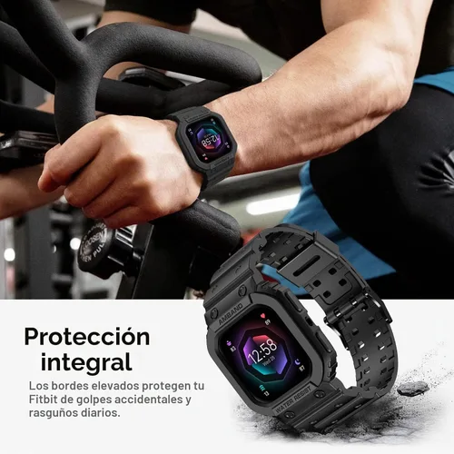 Vista 4 de amBand Compatible para Fitbit Versa 4/3/2 / Fitbit Versa Lite / Fitbit Sense 2 / Correas de Fitbit Sense con estuche, correa protectora para reloj