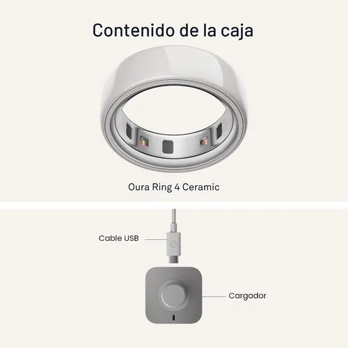 Vista 9 de Oura Anillo 4 Cerámica - Nube - Talla 4 - Confirma tu talla antes de realizar la compra