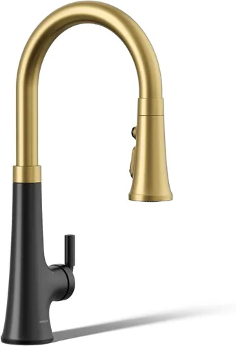 Vista 21 de KOHLER 23767-BL Grifo de tono de barra de cocina de un solo mango, grifo de fregadero de preparación, grifo de barra húmeda, grifo para fregadero