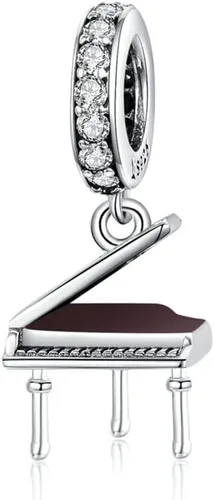 Vista 6 de Abalorio de guitarra de plata de ley 925 con cuentas de música arco iris rompecabezas amor colgante para pulsera Pandora Charm Bajo A