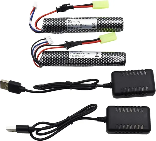 Vista 2 de Blomiky Batería recargable 3S de iones de litio de 11.1 V, 2000 mAh, adecuada para Air Soft Splatter Blaster / 183503 * 2