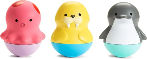 Vista 7 de Munchkin® Bath Bobbers Juguete de Baño Libre de Moho para Bebés y Niños Pequeños, 6+ Meses, Delfín/Morsa