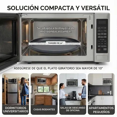 Vista 6 de MACONEE Bandeja universal para microondas de 10 pulgadas, bandeja para dorar, plato crujiente, para recalentar pizza congelada, pepitas de pollo