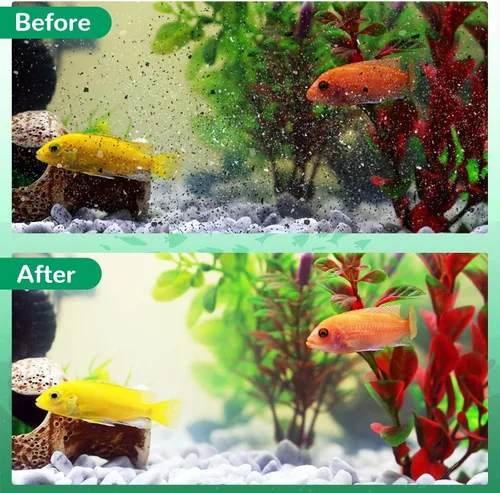 Vista 2 de Cartucho de filtro para acuario compatible con filtros de alimentación Whisper Bio-Bag, paquete de 12 cartuchos de filtro medianos para filtro