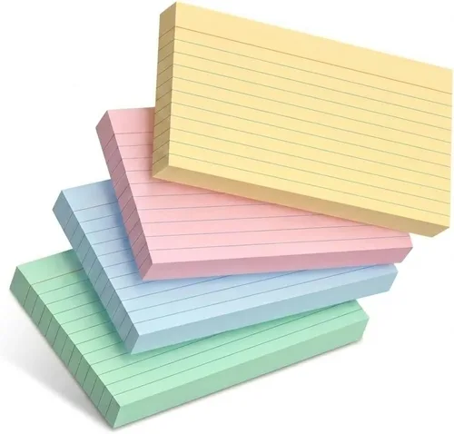 Vista 12 de Mr. Pen Tarjetas de Estudio de Neón Rayadas - 3x5, 180 Tarjetas - Tarjetas Rayadas para Estudiar Notecards for Studying, Ruled Index Cards
