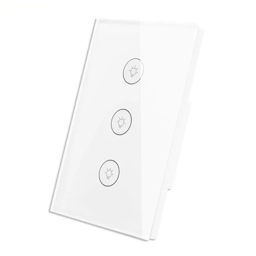 Vista 6 de Interruptor de Luz Táctil Inteligente WiFi de Pared con Panel de Vidrio, Control Remoto Inalámbrico por Aplicación Móvil desde Cualquier Lugar