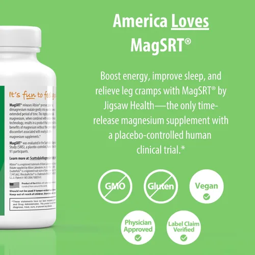 Vista 4 de Jigsaw Health Paquete de Magnesio Jigsaw Magnesio con SRT® 240ct + Jigsaw MagSoothe® Jar